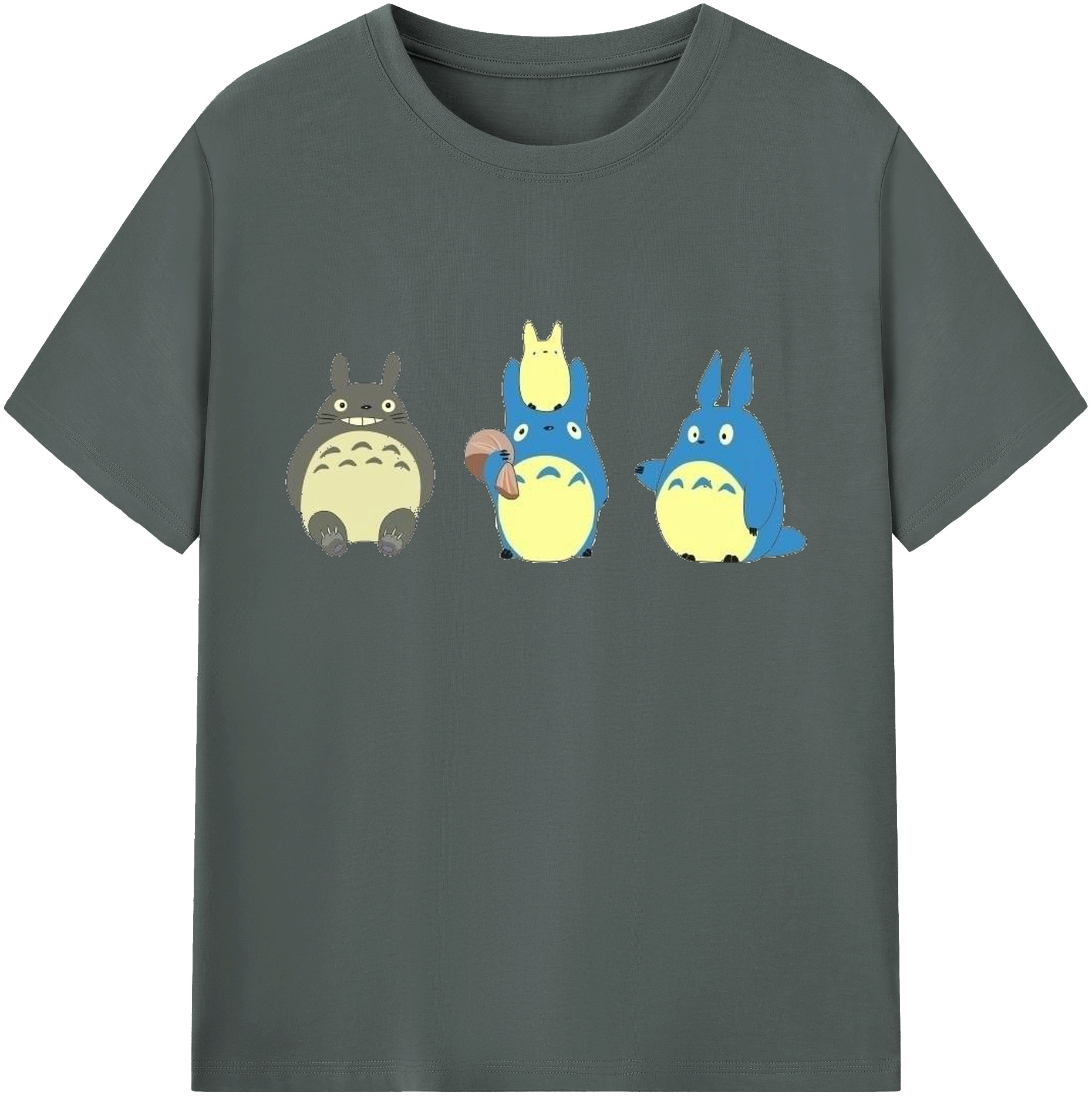 （画像用） となりのトトロ 草壁メイ 草壁サツキ My Neighbor Totoro Satsuki Kusakabe Mei Kusakabe 綿100％ メンズ半袖Tシャツ｜肌触りやわらか＆通気性